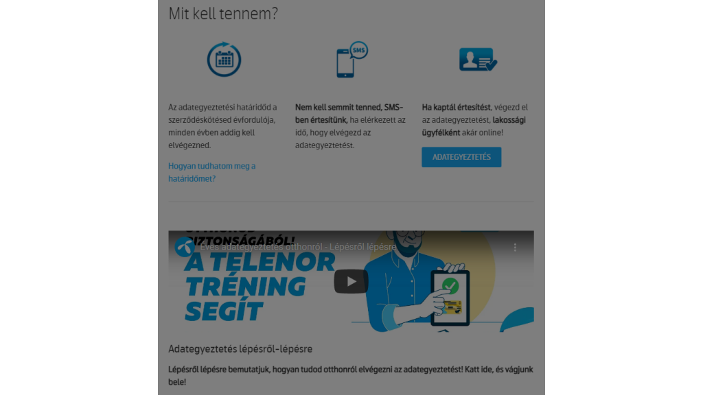 Telenor adategyeztetés így tudja megoldani ügyesen