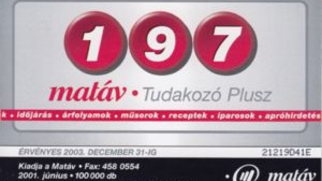 Nagyon különleges tudakozó ez a Tudakozó plusz