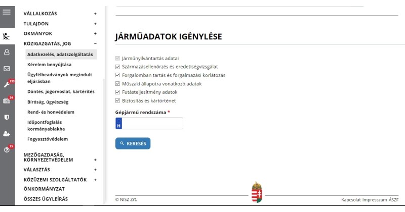 Rendszám tudakozó és adatbázis kereső