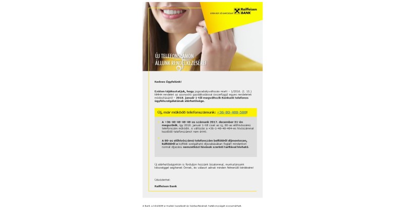 Ezért hívhatnak a Raiffeisentől telefonon +3614865436