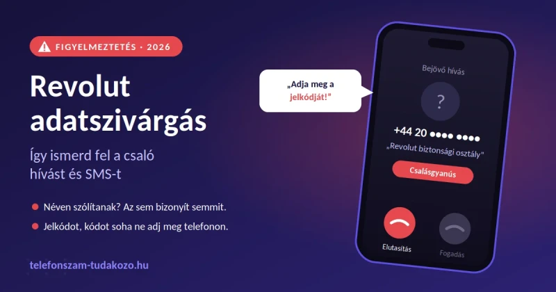 Revolut adatszivárgás 2026: így védekezz a csaló hívások és SMS-ek ellen