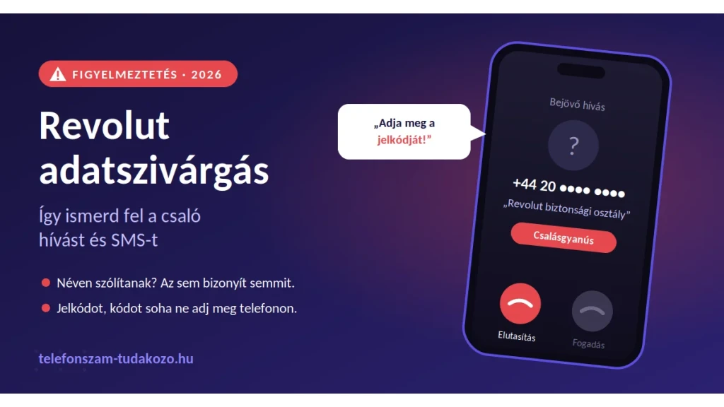 Revolut adatszivárgás 2026: így védekezz a csaló hívások és SMS-ek ellen